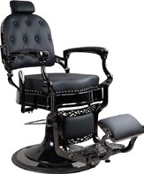 シャイニーブラックのクラシックバーバーチェア