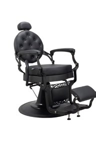 マットブラックのクラシックバーバーチェア