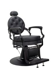 マットブラックのクラシックバーバーチェア
