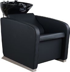マットブラックの高級サロンチェア